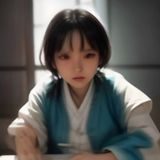 爱情岛论坛主编林晓的工作照，女性，短发，面带专注表情，坐在编辑工位前，背景为整洁的办公室环境，气质专业稳重
