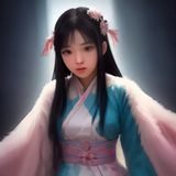 爱情岛论坛SEO与运营负责人苏言的工作照，女性，面对多屏幕工作站，屏幕上显示数据分析图表，表情认真，体现数据驱动的工作风格